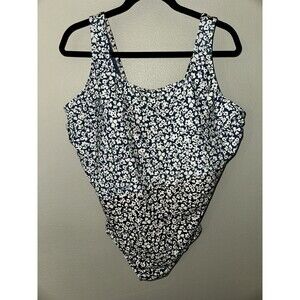 Lands End Plus Size Womens Swimsuit Bathing Suit Size 20 Bathing Suit Blue Black